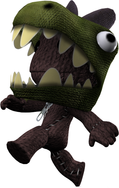 Sackboy 2 - Little Big Planet Dinosaur (392x617), Png Download