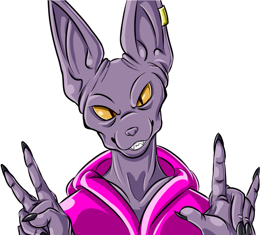 Royalty Free Library Beerus Drawing Face - Beerus (1024x768), Png Download