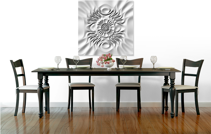 3d Wall Sculpture Fld83 - Dining Room Wall Decor Rustic (720x650), Png Download