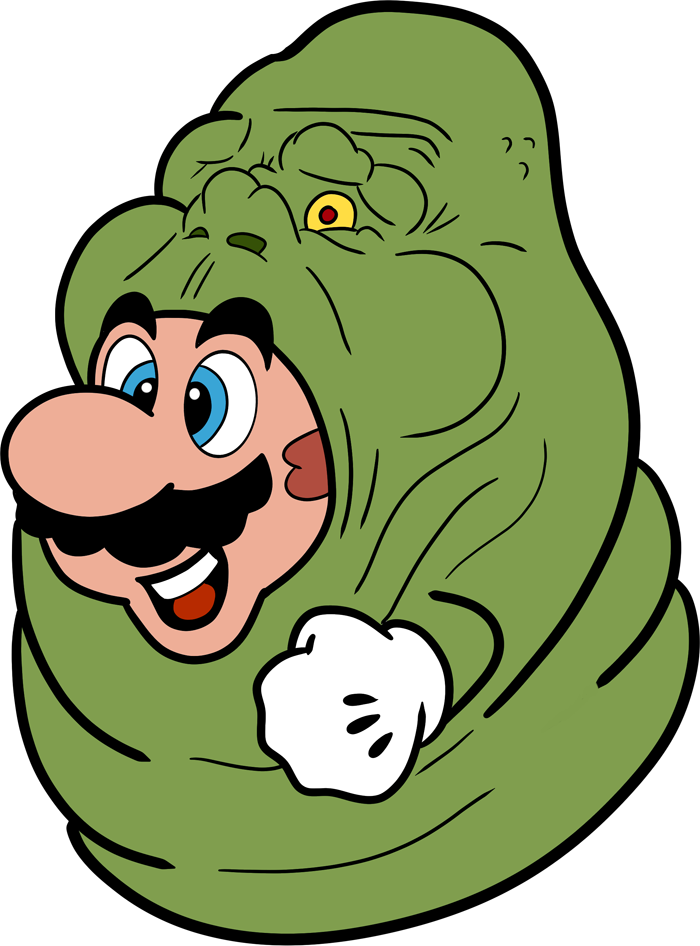 Slimer Drawing Cartoon - Mario Series (700x946), Png Download