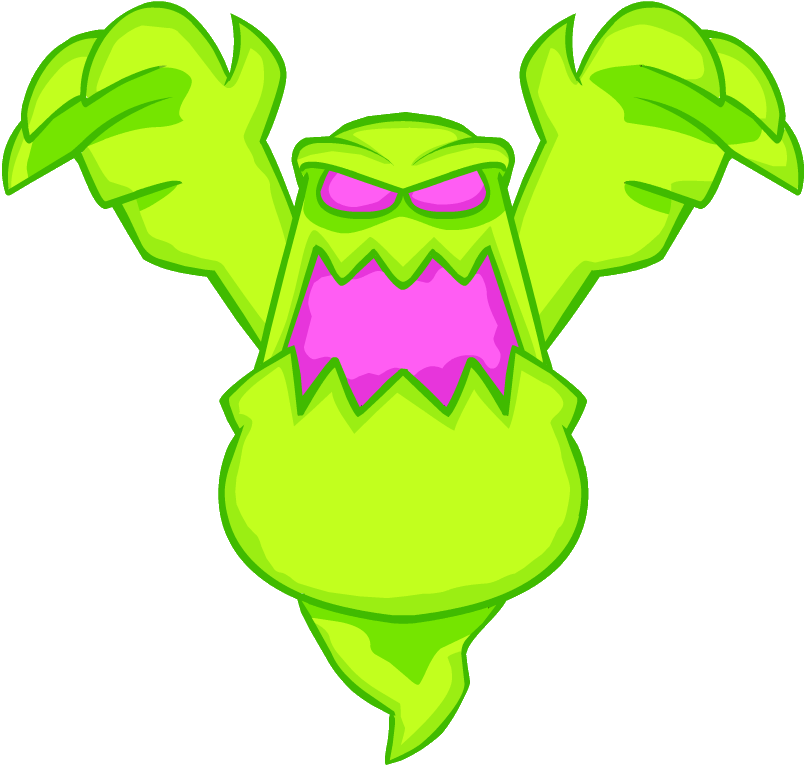 Ghost2 - Club Penguin Slimer (806x766), Png Download
