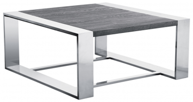 Dalton Coffee Table, Grey Oak - Stainless Steel Frame Coffee Table (672x688), Png Download