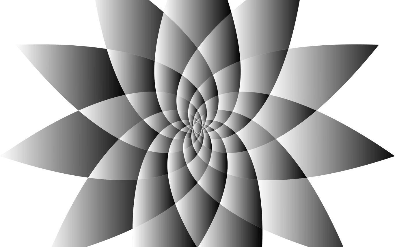 Clipart Prismatic Abstract Flower Line Art - Clip Art (1368x855), Png Download