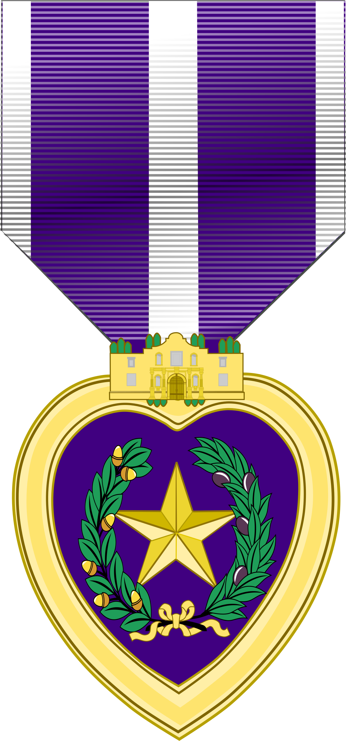 Picture Stock Texas Wikipedia - Purple Heart Medal Png (1200x2571), Png Download
