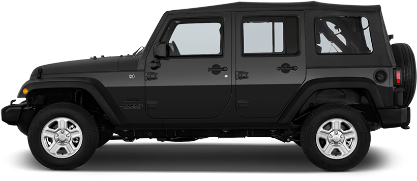 2016 Jeep Wrangler Unlimited Side View - 2018 Jeep Wrangler Side View (1000x1000), Png Download