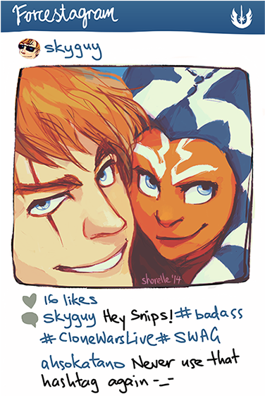 Star Wars My Art Obi-wan Kenobi Anakin Skywalker Darth - Padme Amidala And Ahsoka Tano (500x560), Png Download