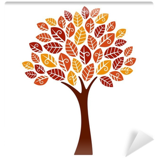 Style And Apply Autumn Leaves Tree Wall Decal (400x400), Png Download
