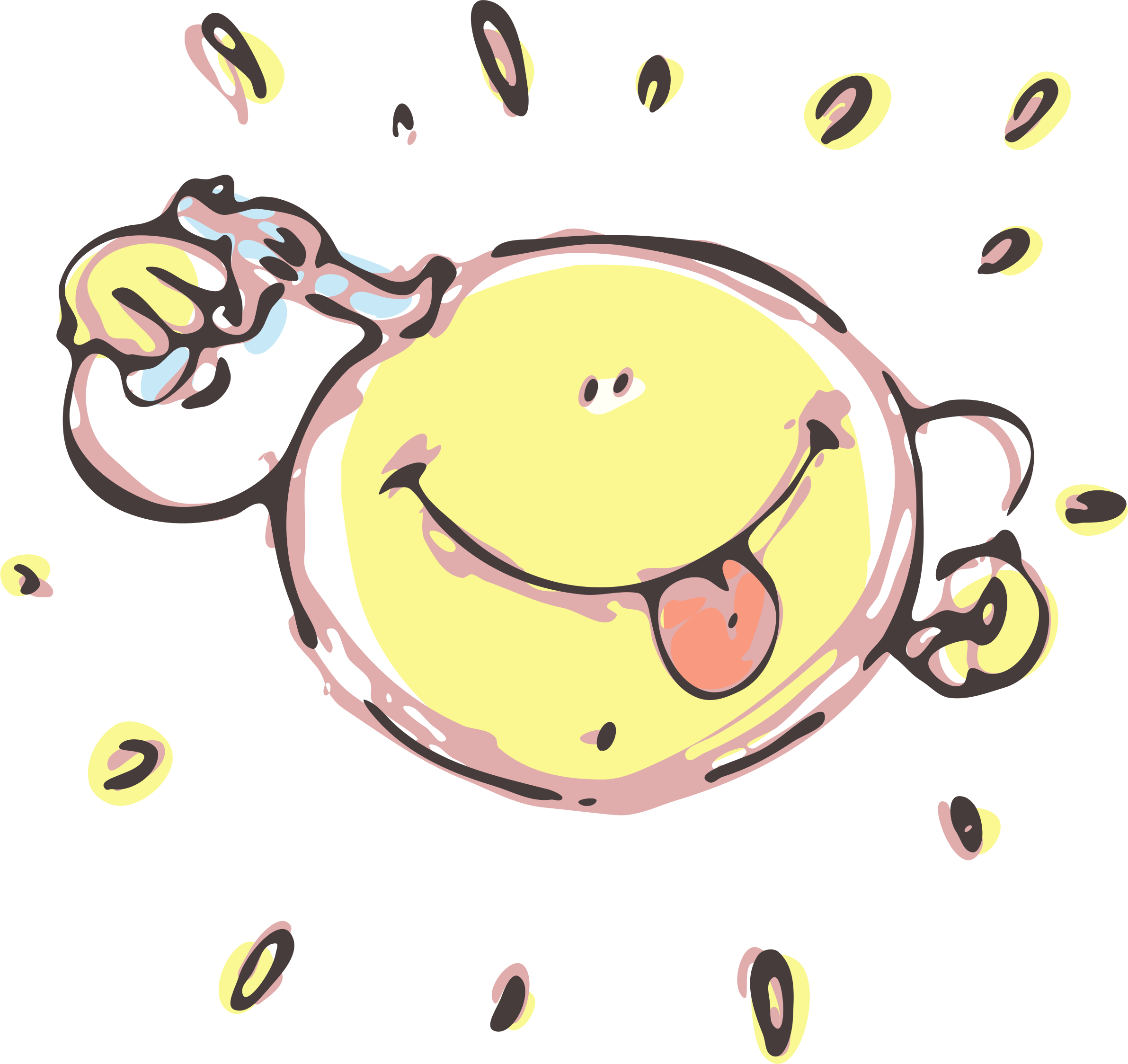 Mad Sun Banner Stock - Happy Face With Gun To Head (2383x2248), Png Download