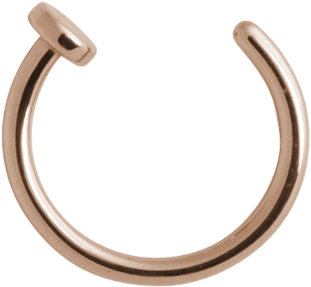 Png Download Steel Roseline Open Ring - Nose Ring Hoop Png (460x425), Png Download
