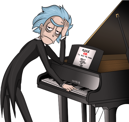 Don't Touch My Damn Piano - Piano (540x487), Png Download