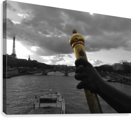 Paris Gold Horizon Splash Canvas Print - Photograph (429x386), Png Download