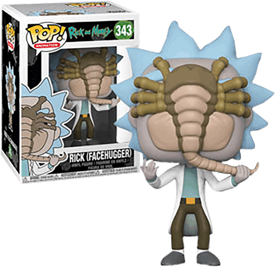 Rick And Morty - Rick Facehugger Funko Pop (600x600), Png Download