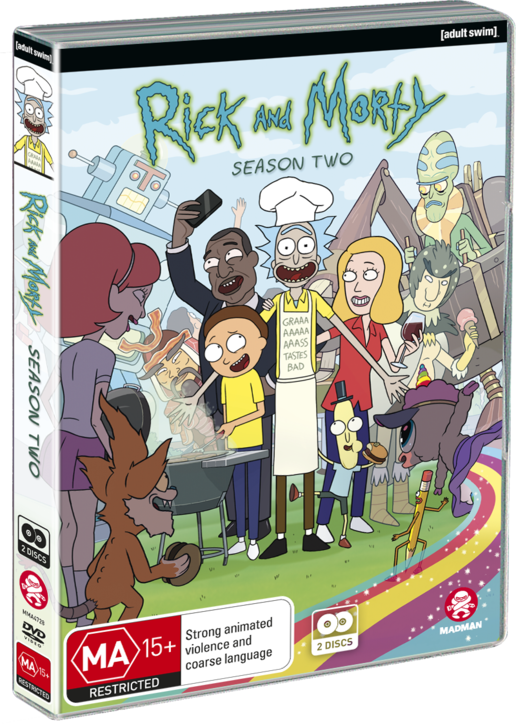 Rick And Morty Season - Rick And Morty Season 2 Dvd (516x724), Png Download