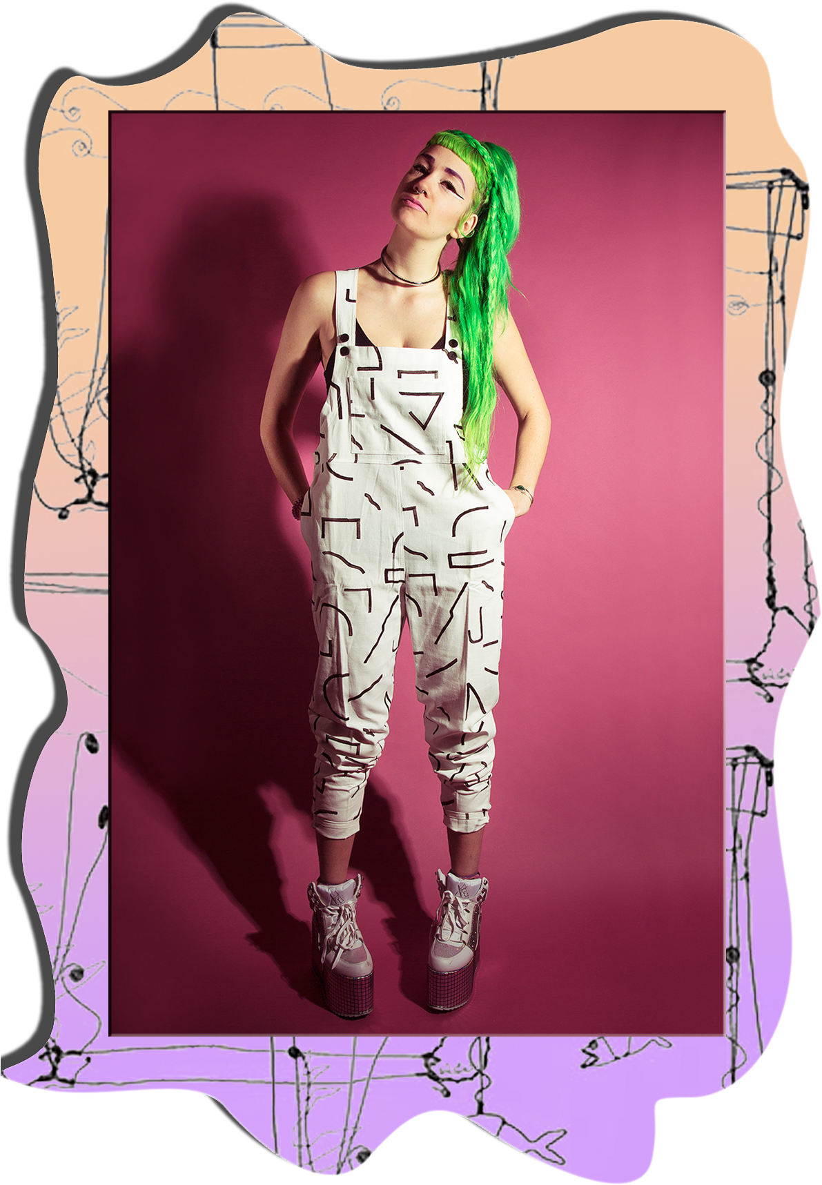 Image Of Geometric Shapes Overalls - Geometric Shape (1200x1800), Png Download