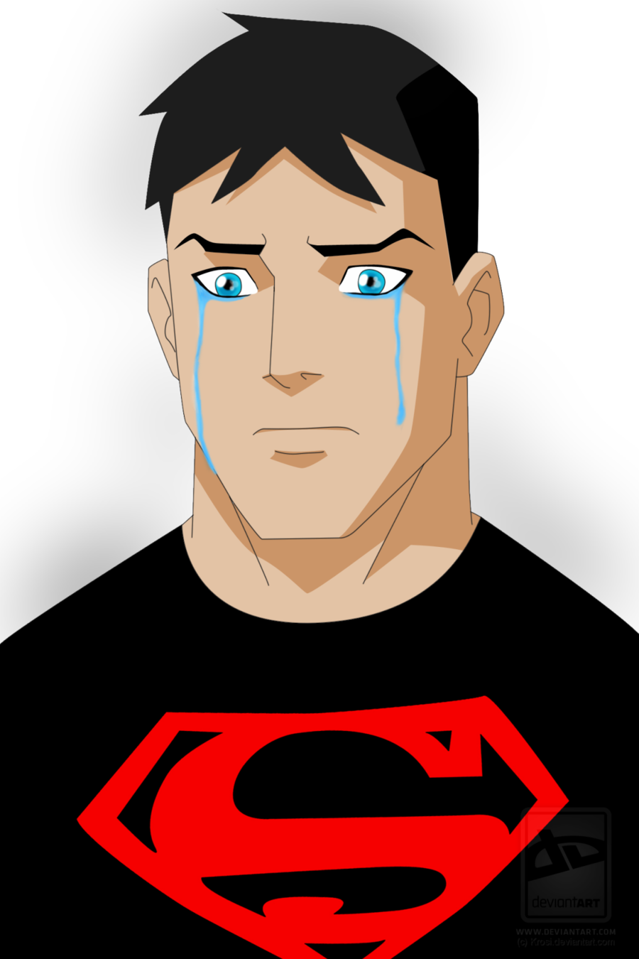 Justicia Joven Fondo De Pantalla Entitled A Sad Superboy - Young Justice Superboy Sad (900x1350), Png Download