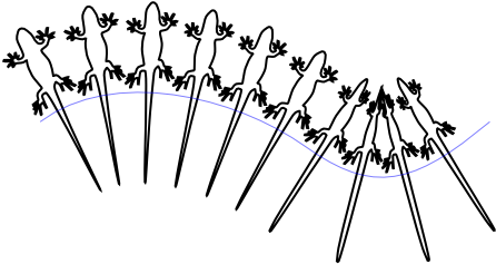 Bend Along Path Effect - Objeto A Trayecto Inkscape (600x250), Png Download