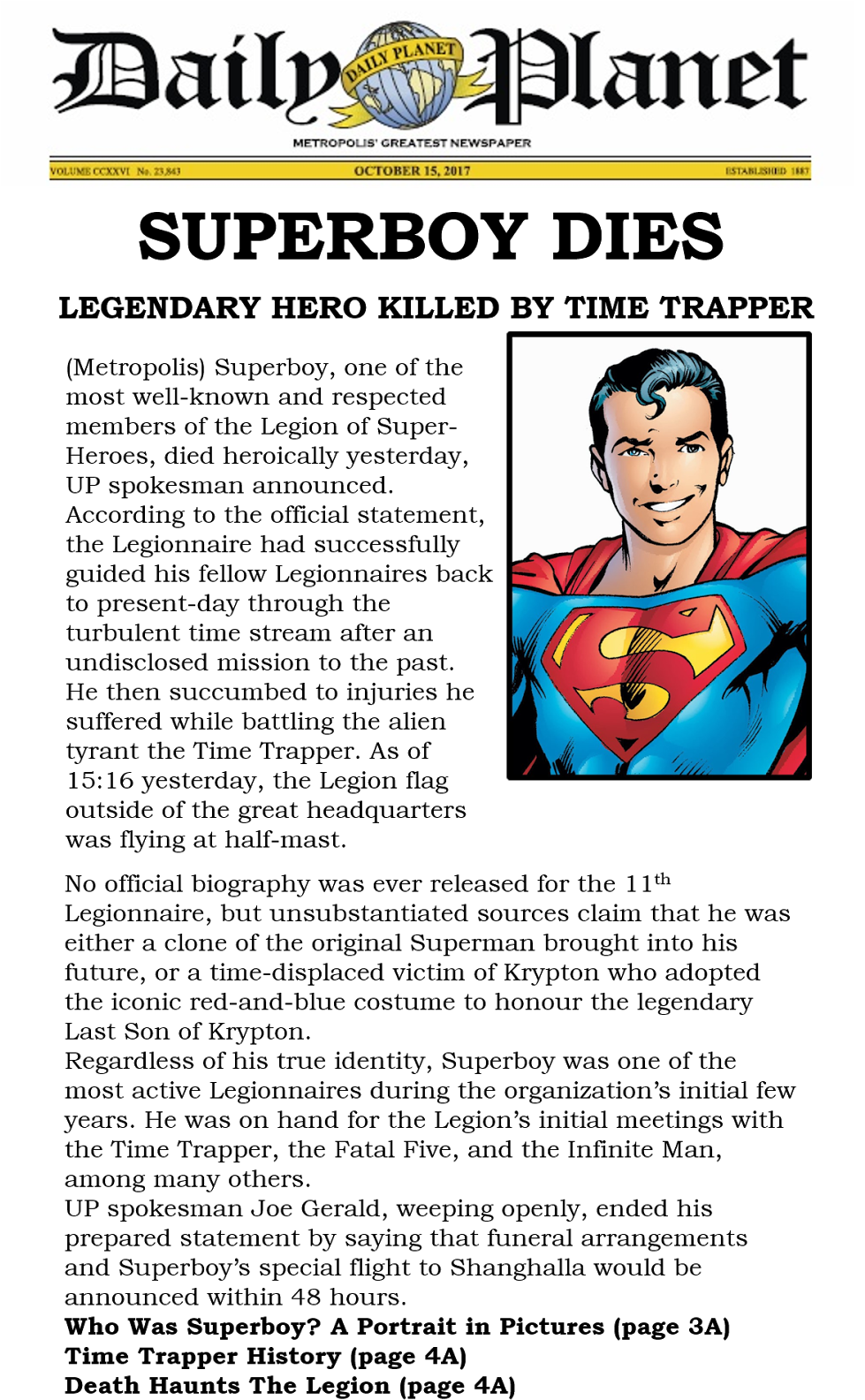 Superboy Dies - Superboy: The Greatest Team-up Stories Ever Told (978x1600), Png Download