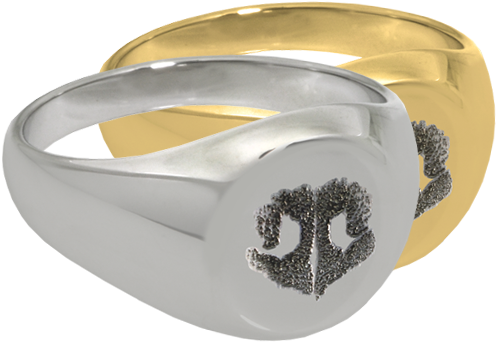 Elegant Round Ring Nose Print Pet Memorial Jewelry - Baby Footprint Elegant Round Ring (500x500), Png Download