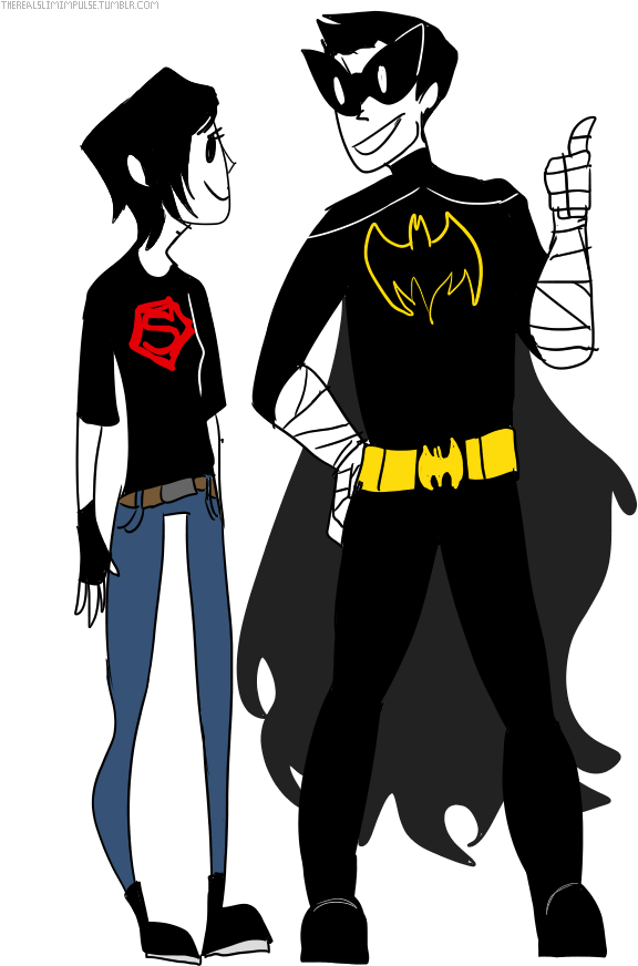 Superboy And Cassandra For Anon They Didnt Specify - Cartoon (586x886), Png Download