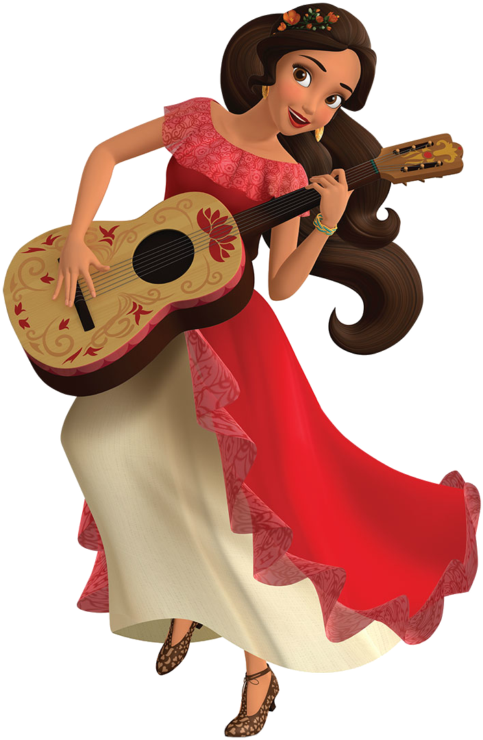 Artworks/png En Hd De Elena Castillo Flores - Elena Of Avalor With Guitar (744x1135), Png Download