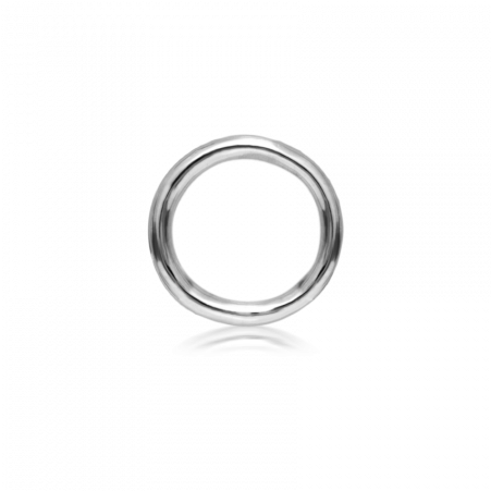 14k 1/4" 20g Seamless Ring Image - Maria Tash Medium High Polish Hoop Earring - White (450x585), Png Download