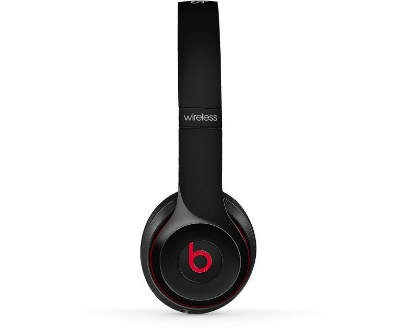 Beats Solo2 Wireless - Beats Solo2 On-ear Headphones With Mic - Black (1000x700), Png Download