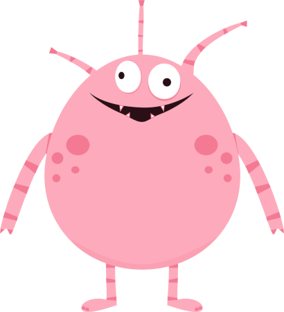 Pink Monster (410x450), Png Download