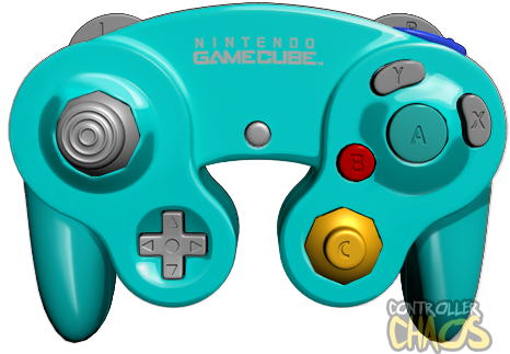 Emerald Blue - Nintendo Gamecube Controller Green (474x340), Png Download