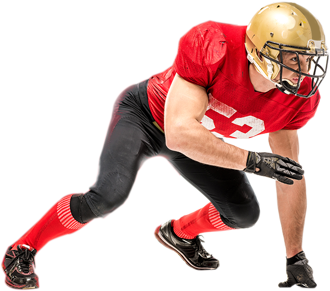 Sign Up - Football Player (654x577), Png Download