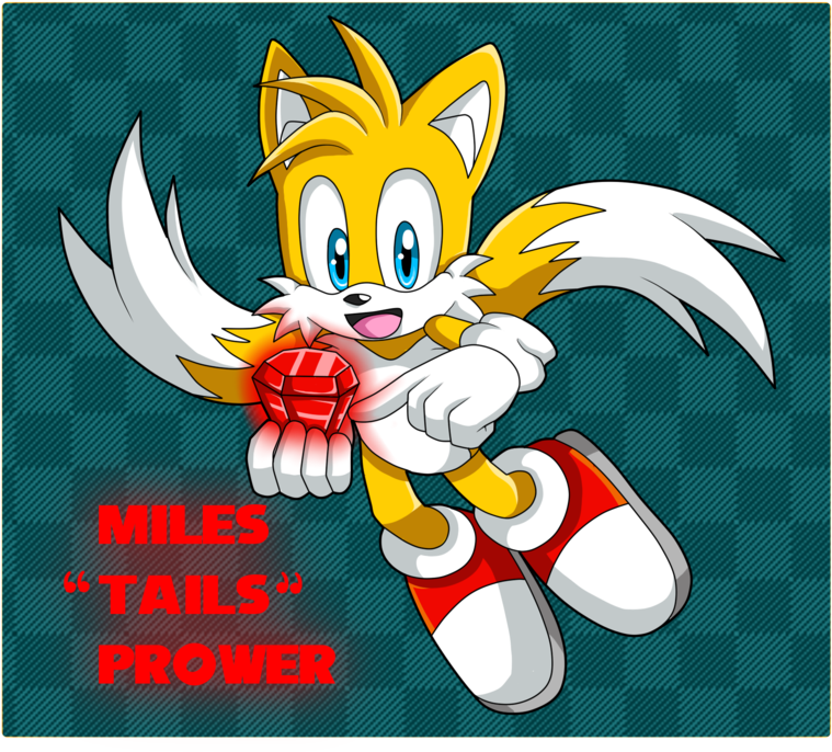 Tails By Kellkie - Tails With Chaos Emerald (900x758), Png Download