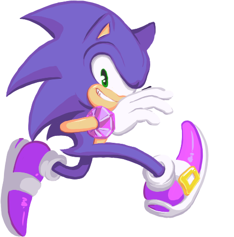 “ My Final Entry For The Super Smash Artists Collab - Super Smash Sonic Purple (600x600), Png Download