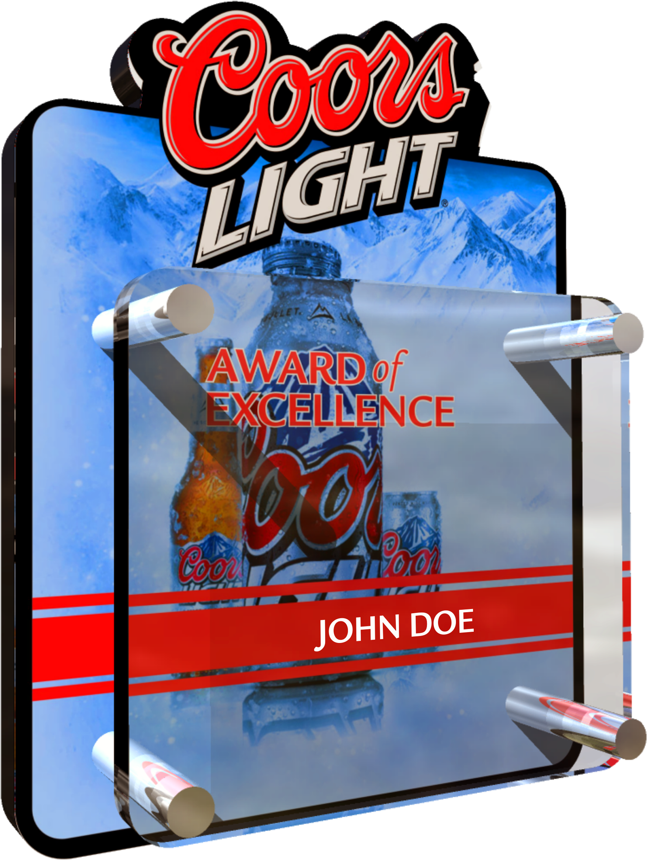 Coors Light - Custom Acrylic Award (2650x3001), Png Download