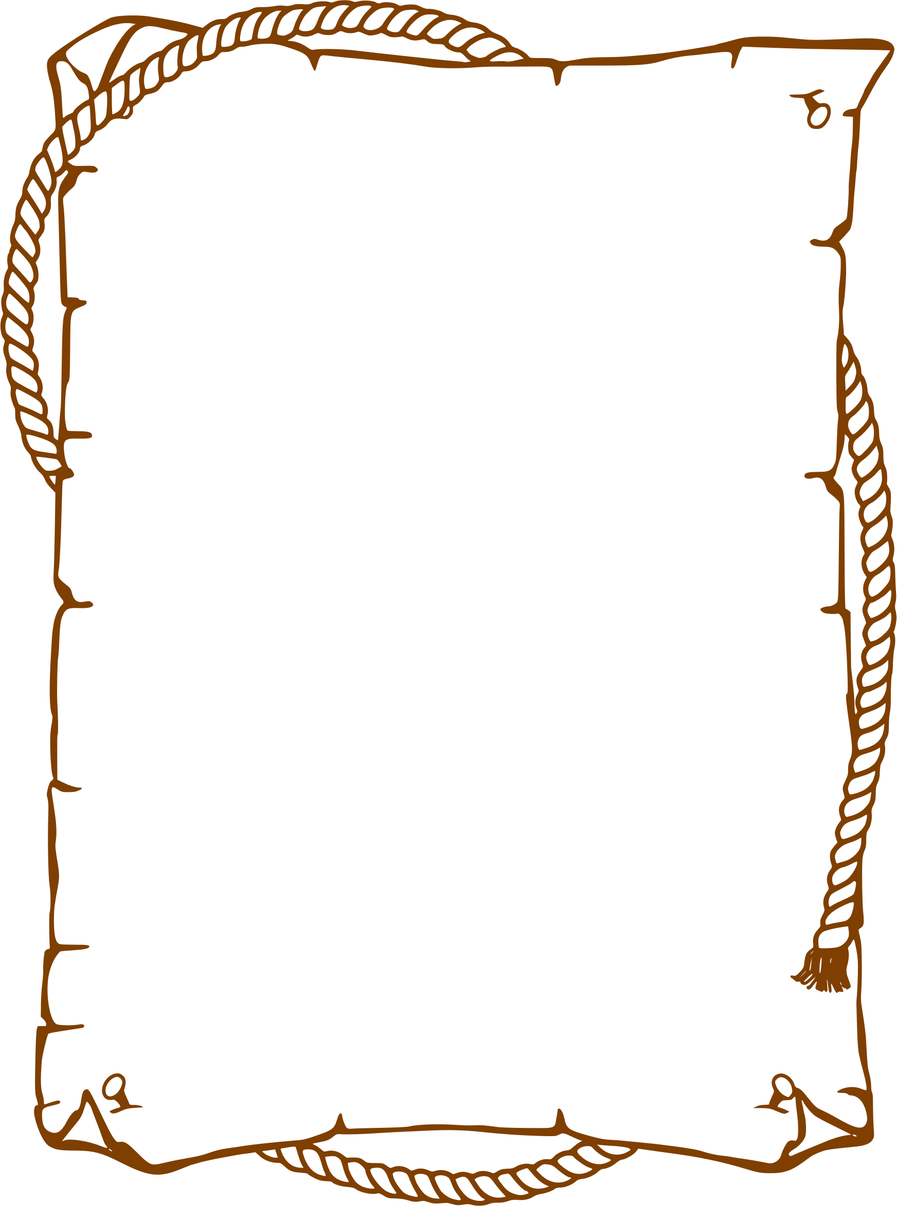 This Free Icons Png Design Of Cowboy Rope Border (1745x2347), Png Download