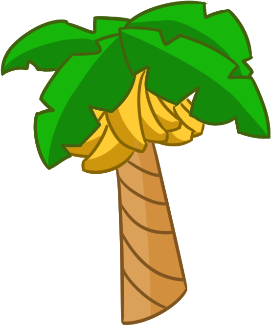 Cartoon Banana Tree, - Arbol De Bananas Dibujo (559x676), Png Download