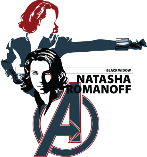 Black Widow Logo Png Marvel - Black Widow Avengers Vector (500x534), Png Download