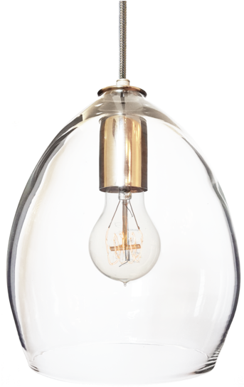 Clear Hand Blown Glass Orb Pendant Light- Usa Made - Pendant Light (600x600), Png Download