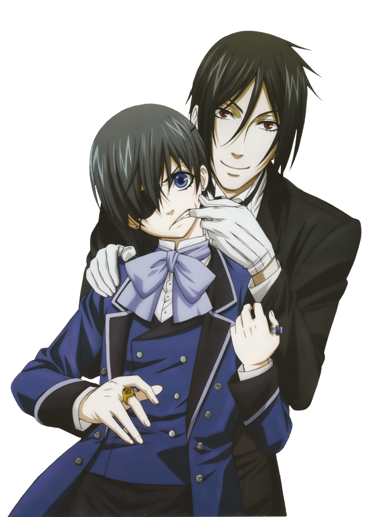 ♤ Sapphire's Signature & Avatar Shop - Ciel And Sebastian Drawing (749x1023), Png Download