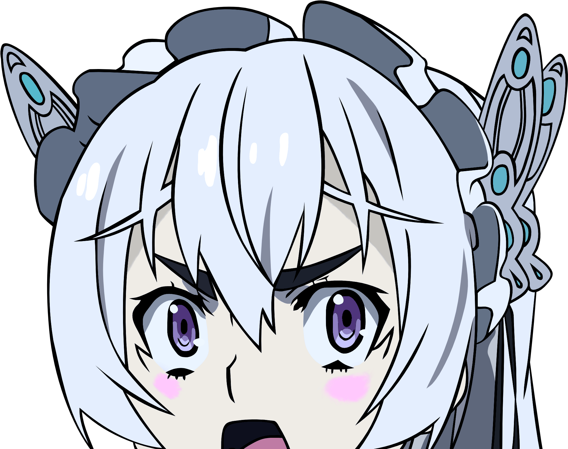 View Samegoogleiqdbsaucenao Peeking Chaika6 , - Anime Head Peeking Transparent (1988x1576), Png Download