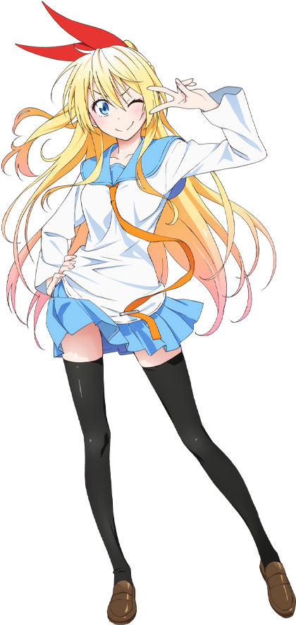 Happy Anime Girl Full Body (439x886), Png Download