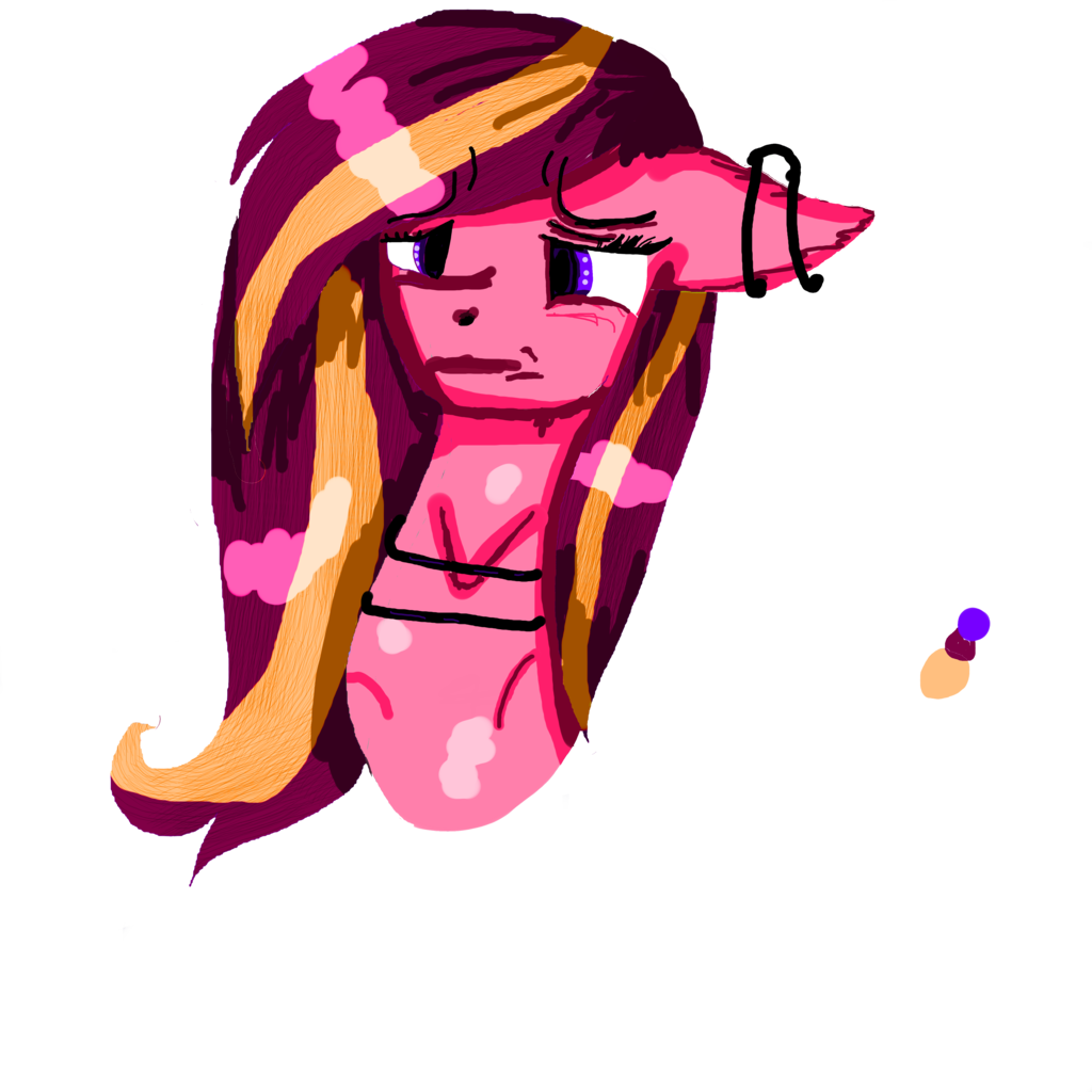 Anime, Beautiful, Choker, Cute, Head, Oc, Oc - Drawing (1024x1024), Png Download