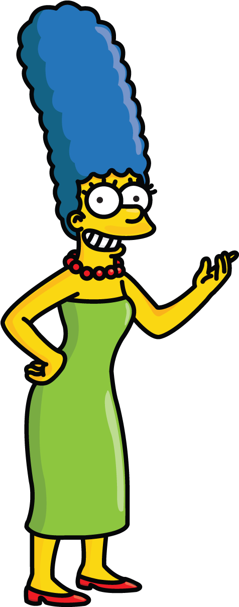 How To Draw Marge Simpson From The Simpsons, Cartoons, - Draw Marge Simpson (720x1280), Png Download