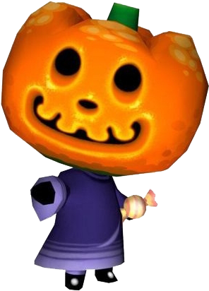 But What Does His Face Look Like His He A Wolf Cat - Animal Crossing Pumpkin Carving (307x427), Png Download