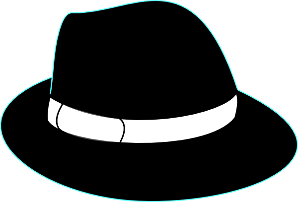 Blackhat Barry Clip Art At Clker - Fedora Hat Clip Art (600x407), Png Download