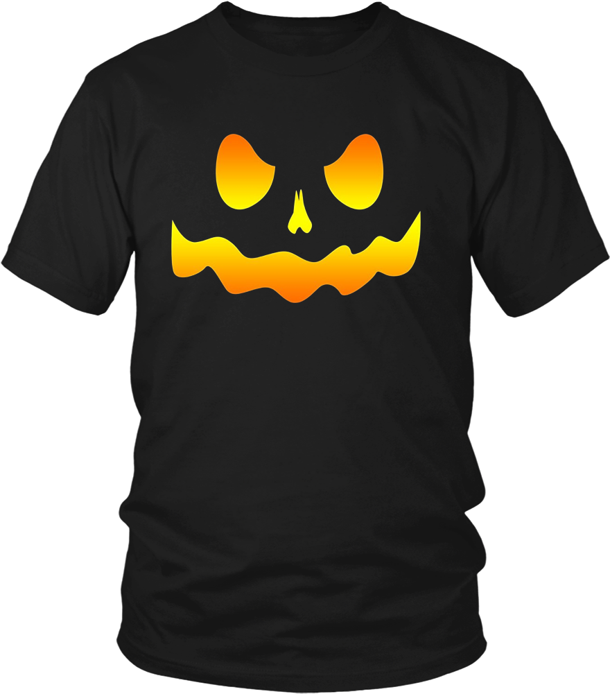 Funny Pumpkin Face T Shirt Halloween Jack O Lantern - Baseball Or Bows Gender Reveal Shirts (1000x1000), Png Download