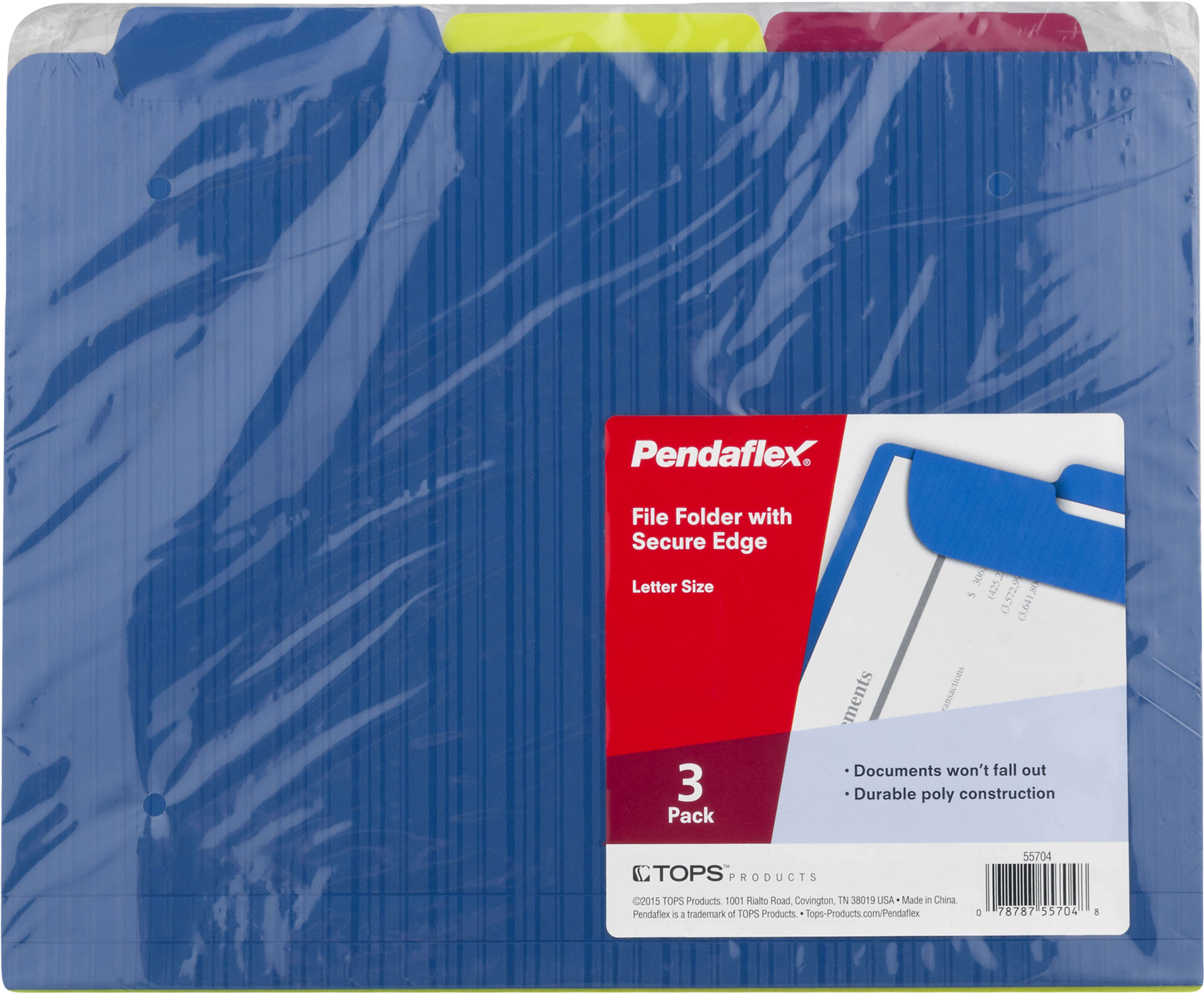 Pendaflex Letter Size File Folder With Secure Edge, - Skyscraper (1800x1800), Png Download