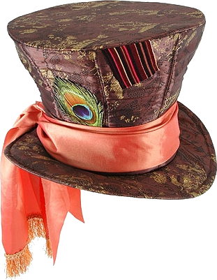 Alice In Wonderland Hat (311x401), Png Download