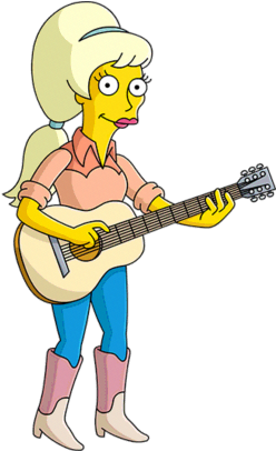 Lurleen Lumpkin - Simpsons Cowgirl (386x406), Png Download