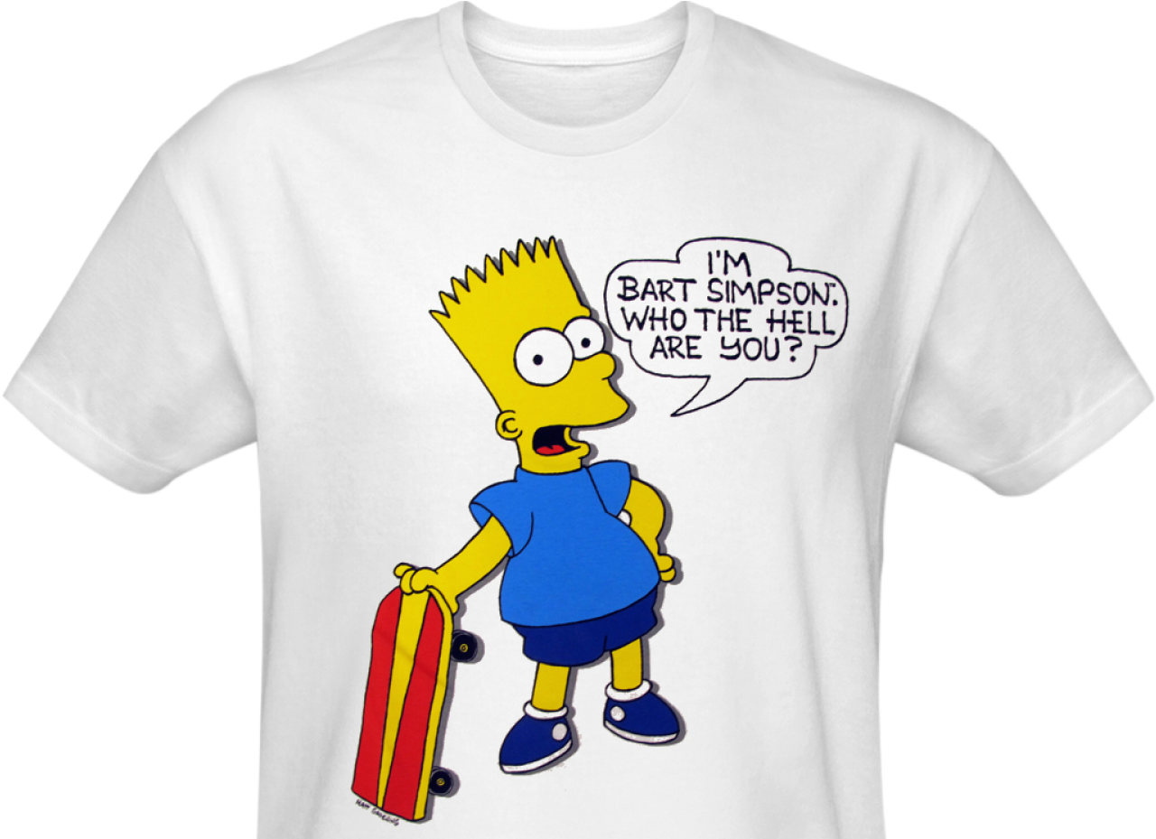 On Sunday, The Simpsons Begins Its 28th Season, One - Bart Simpson Who The Hell Are You T Shirt (1488x928), Png Download