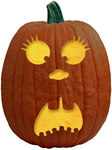 Annie Pumpkin Carving Pattern - Jack-o'-lantern (1200x630), Png Download