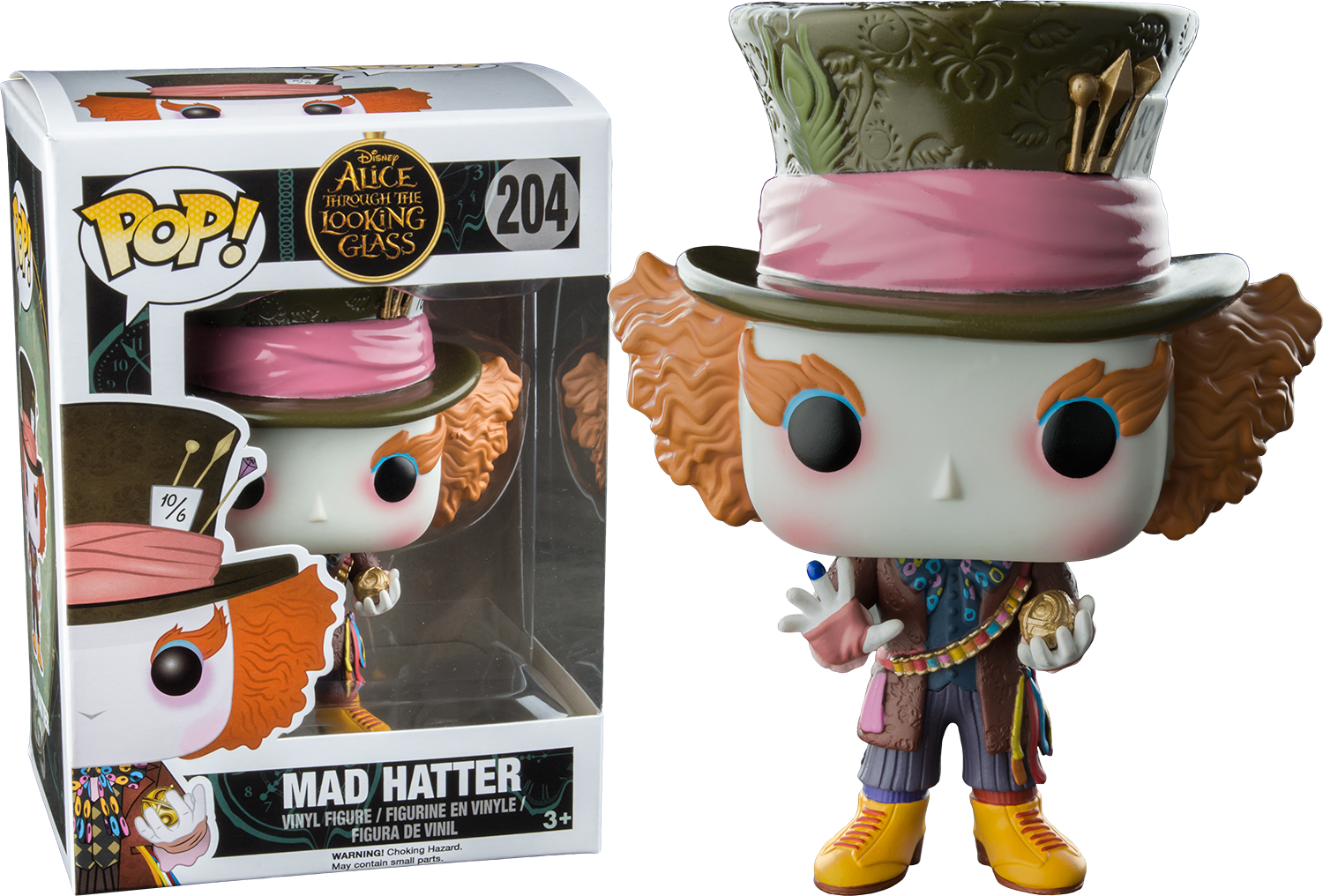 Alice - Mad Hatter Pop Vinyl (1500x1016), Png Download